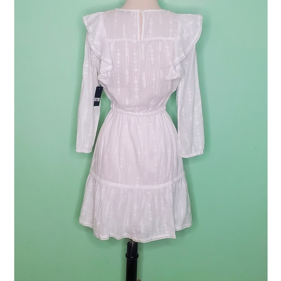 Lucky Brand White Charlie Ruffle Mini Dress - Picture 8 of 11